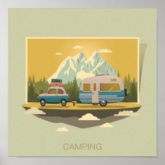 Poster Carvan Camping