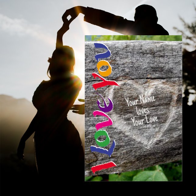 POSTER CARVÃO, EU AMO VOCÊ PERSONALIZAR (Criador carregado)