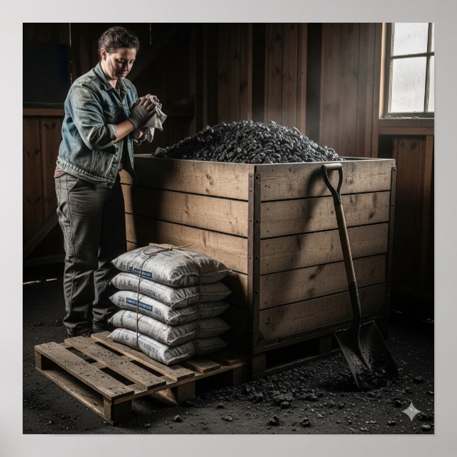 Poster Carvões Antracite (Frente)