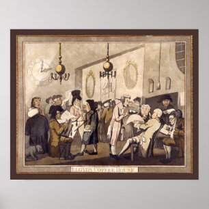 Póster Casa 1798 do café de Lloyd por G. Woodward