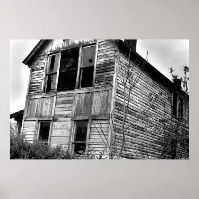 Póster Casa Abandonada de Dois Andares (Frente)