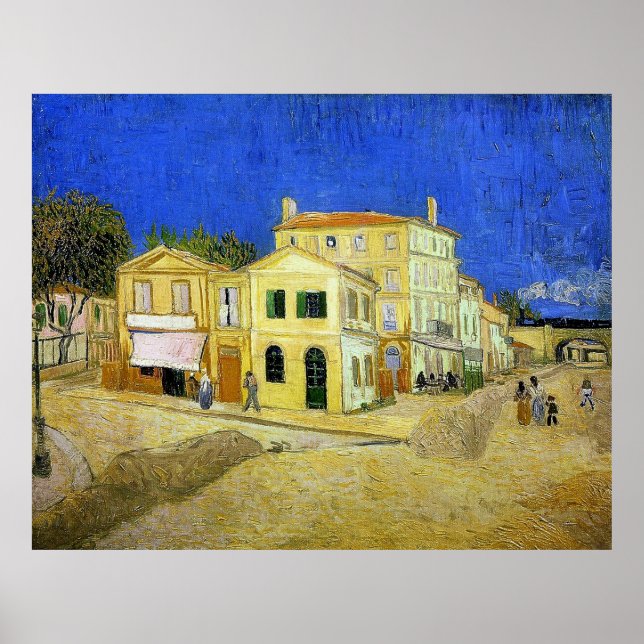Poster Casa Amarela de van Gogh (casa de Vincent em Arles (Frente)