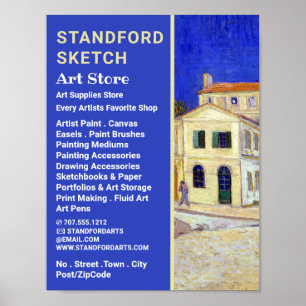 Poster Casa Amarela De Van Gogh, Loja De Suprimentos De A