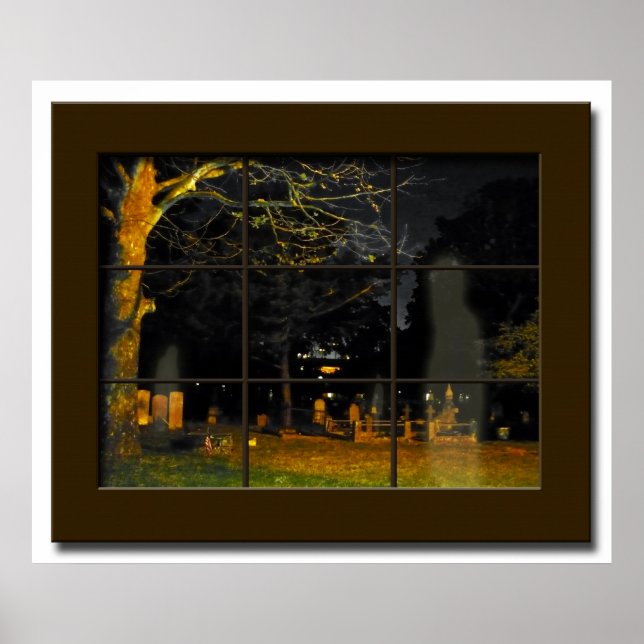 Póster Casa Assombrada de Vaca Falso do Cemitério de Hall (Frente)