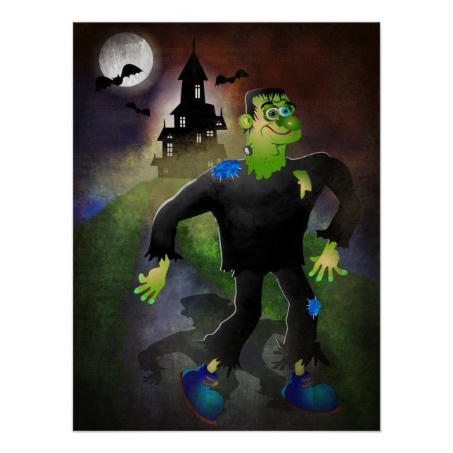 Póster Casa Assombrada e Monstro Fofo (Frente)