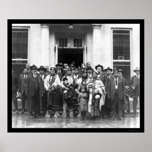 Póster Casa branca 1919 do grupo indiano de Osage
