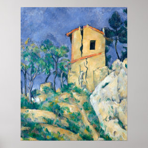 Poster Casa com Paredes Rachadas Paul Cezanne Posta Imp