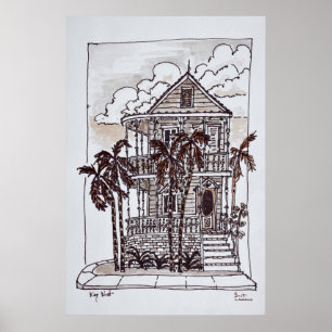 Póster Casa Conch Vitoriana   Key West, Flórida
