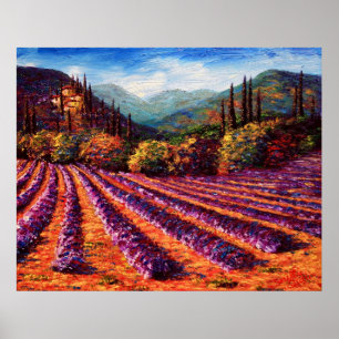 Poster Casa da lavanda da montanha
