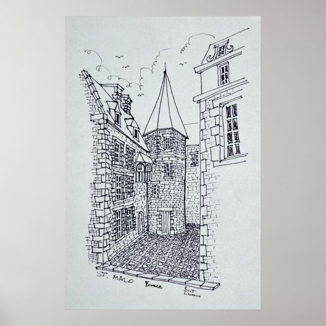 Póster Casa da Princesa Ana da Bretanha | Saint-Malo (Frente)