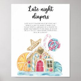 Poster Casa de biscoito de gengibre - Jogo de fraldas tar