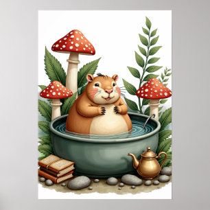 Poster Casa de Campo com Banheira de Hidromassagem para C