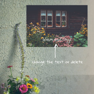 Poster Casa de campo com jardim rústico