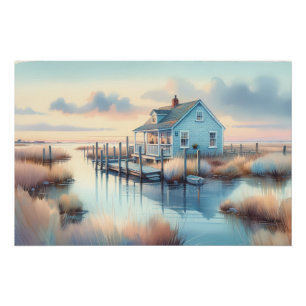 Póster Casa de Campo Costeira no Sunrise Marsh