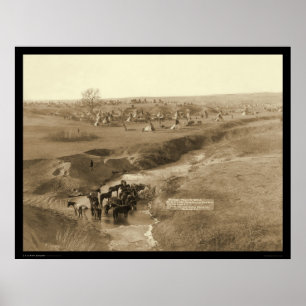 Póster Casa de campo do acampamento SD 1891 do Tipi de