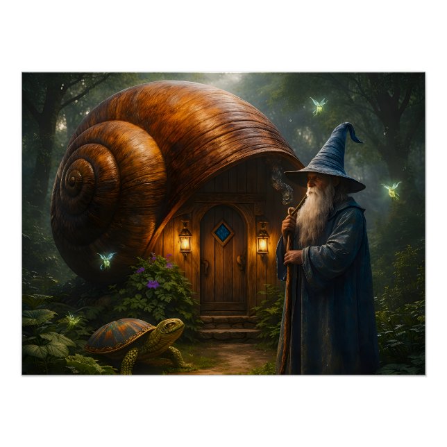Póster Casa de caracol de feiticeiro semibrilho paisagem  (Frente)