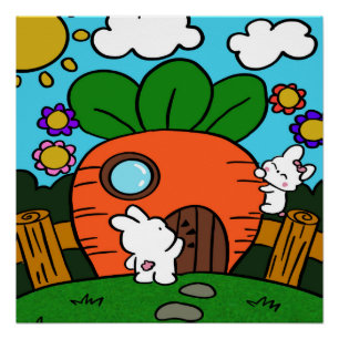 Póster casa de cenoura