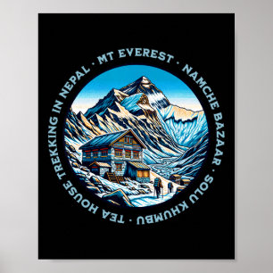 Poster Casa de Chá Mt Everest Namche Bazaar Trekking Nepa