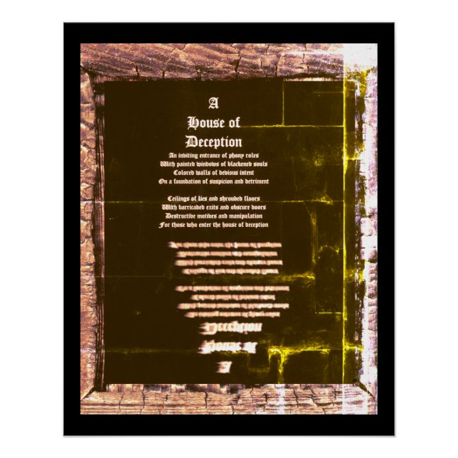 Póster Casa de Decepção (Frente)