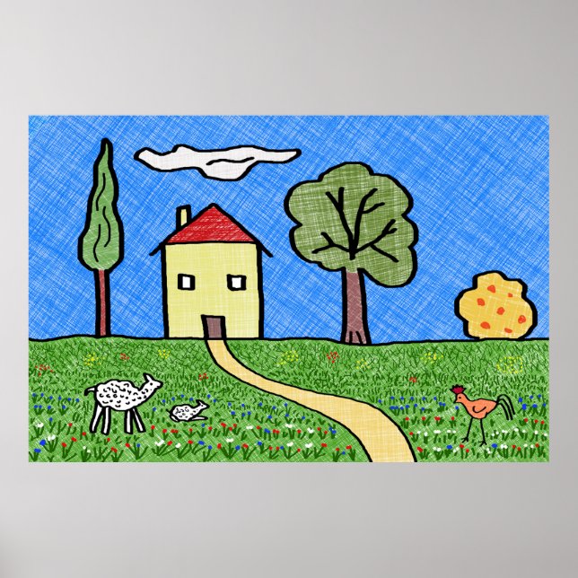 Poster Casa de desenho no país (Frente)