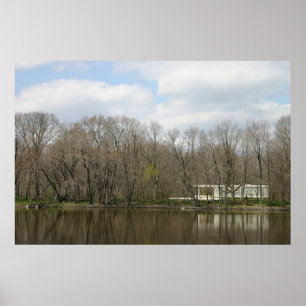 Póster Casa de Farnsworth, reflexão do rio