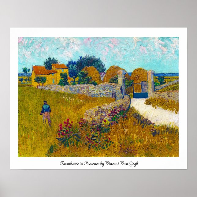 Póster Casa de fazenda de Vincent Van Gogh (Frente)