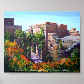 Póster Casa de fazenda maltesa na Rua. Baía de Paul