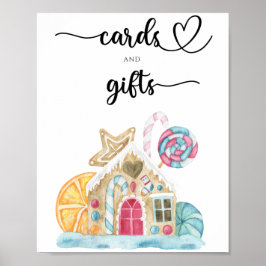 Poster Casa de gengibre - cartões e presentes chá de bebê