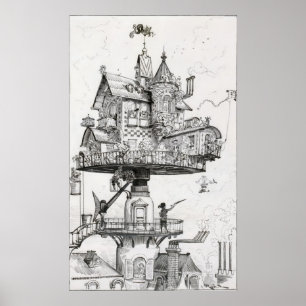 Póster Casa de giro aérea