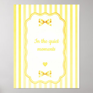 Poster Casa de Laço Amarelo Suave Citação Inspiradora