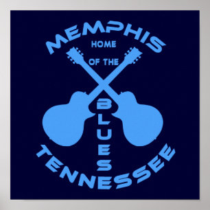 Póster Casa de Memphis, Tennessee dos azuis