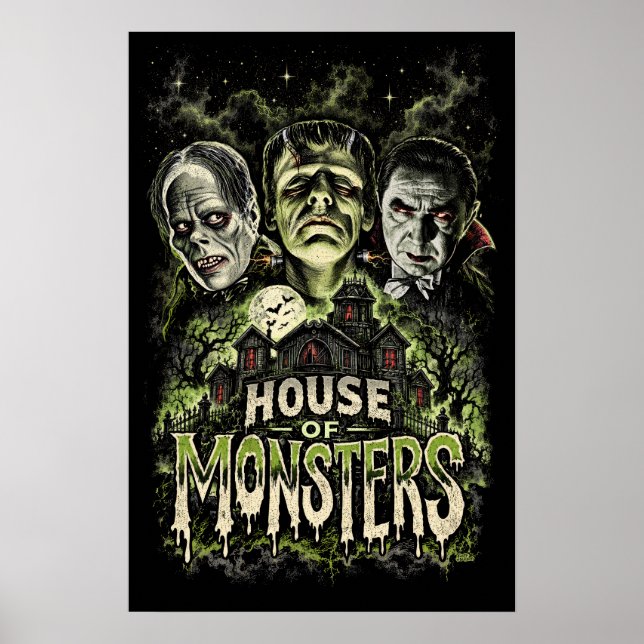 Poster Casa de Monstros Pôster de Monstros de Terror Clás (Frente)