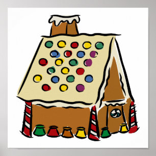 Póster Casa de pão-de-espécie