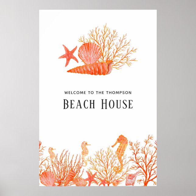 Poster Casa de Praia Coral Vivo (Frente)