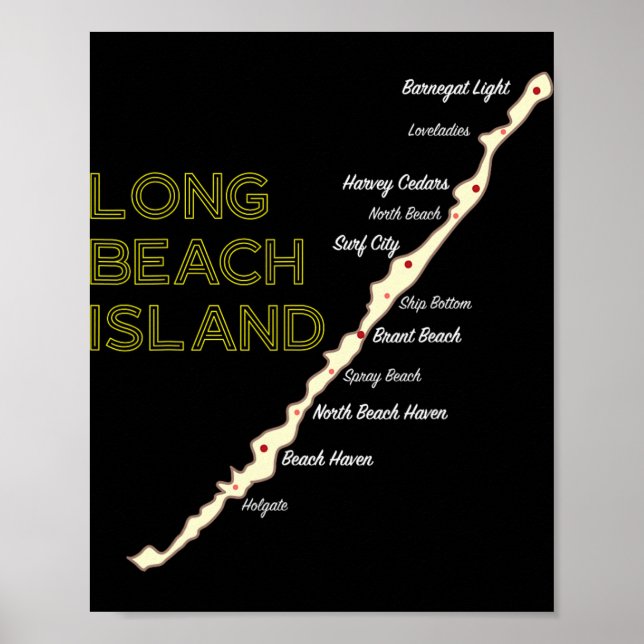 Poster Casa de Praia Lbi Nj Long Beach Island Nova Jersey (Frente)