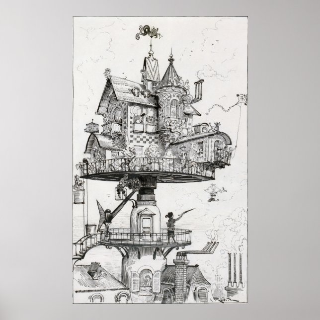 Póster Casa de rotação aérea (Frente)