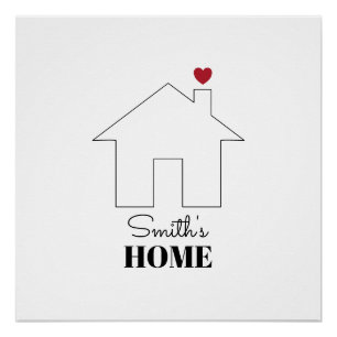 Póster Casa de Smith com Coração