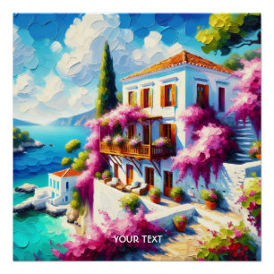 Póster Casa de Vila do Mar Fantasia Fofa