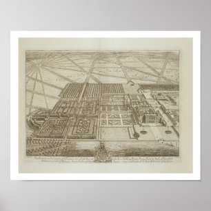 Póster Casa do Badminton no condado de Gloucester, engra