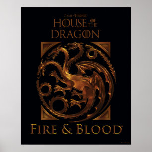 Poster CASA DO DRAGÃO   House Targaryen Sigil