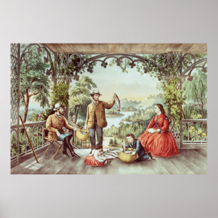 Póster Casa do ribeiro, pescadores afortunados