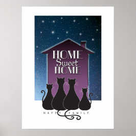 Poster Casa doce - Família feliz