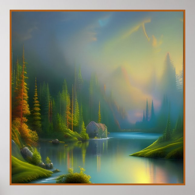 Poster Casa doce na floresta (Frente)