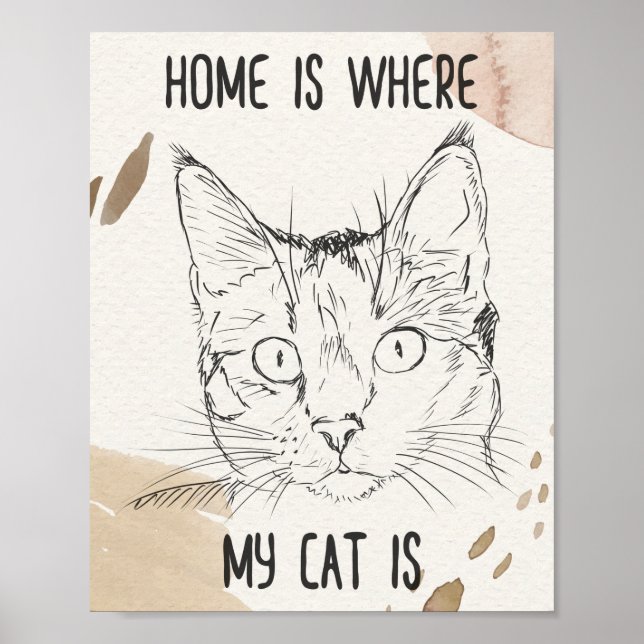 Poster Casa É Onde Meu Gato Está, Casa É Onde Gato Está (Frente)