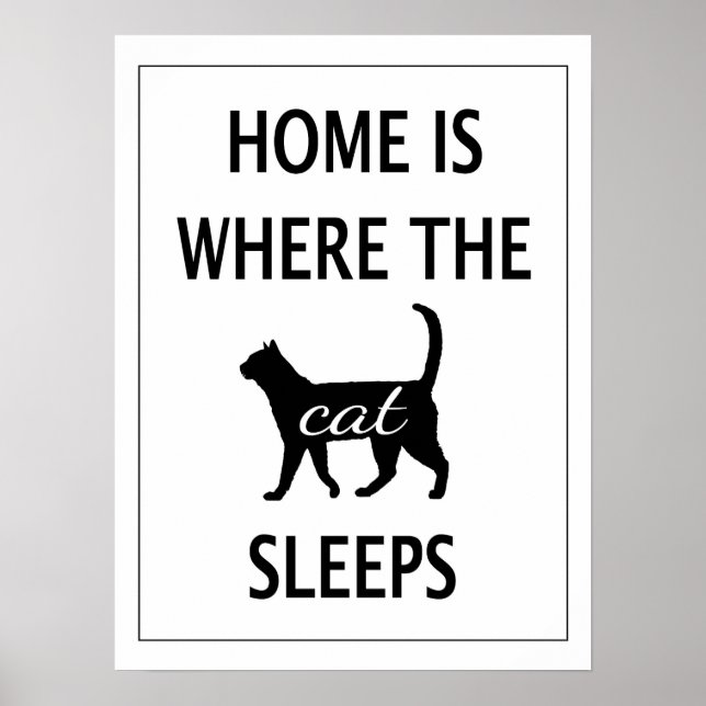 Poster Casa é onde o gato dorme (Frente)