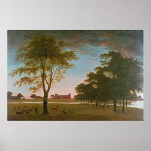 Póster Casa e parque de Osterley na noite