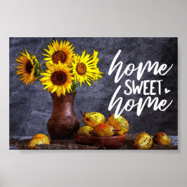 Poster Casa Floral Amarela Doce
