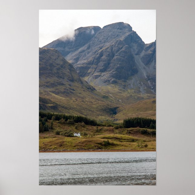 Poster Casa isolada na Ilha de Skye na Escócia (Frente)