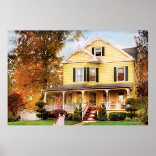 Poster Casa - laço amarelo - casa ideal