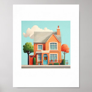 Poster Casa, lar moderno